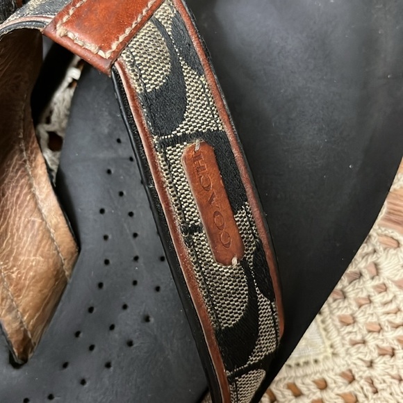 Coach Juliet Leather Flip Flop Size 9 9.5 - Picture 4 of 5